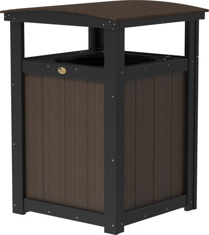 Trash Can Brazilian Walnut & Black