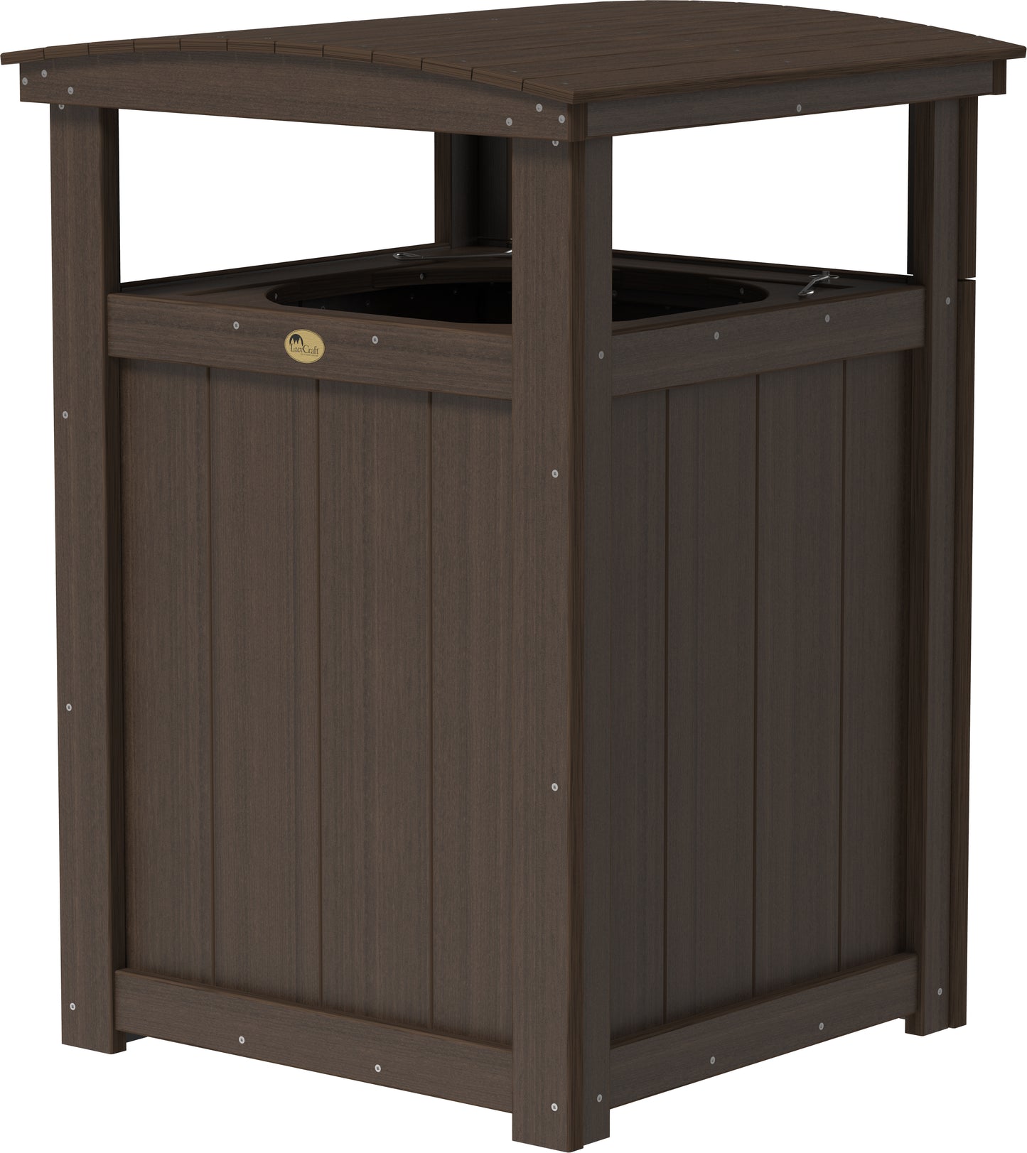 Trash Can Brazilian Walnut