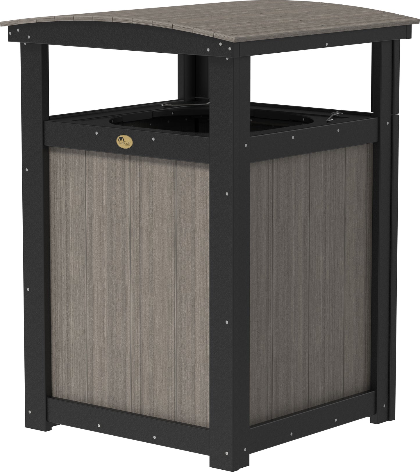 Trash Can Coastal Gray & Black