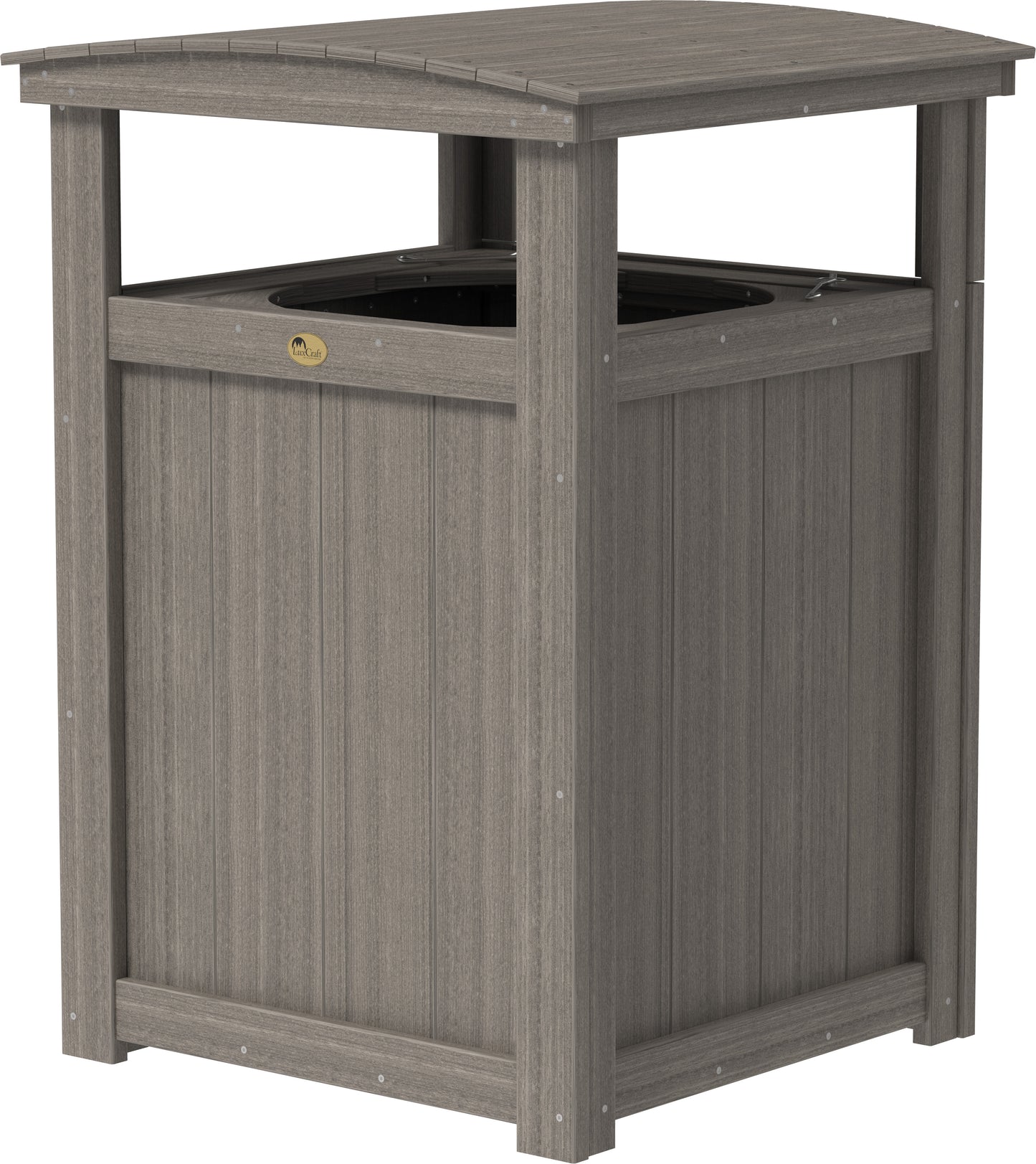 Trash Can Coastal Gray