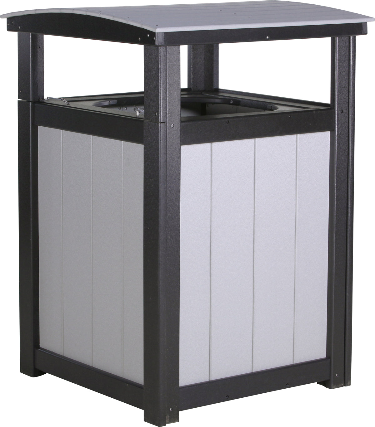 Trash Can Dove Gray & Black
