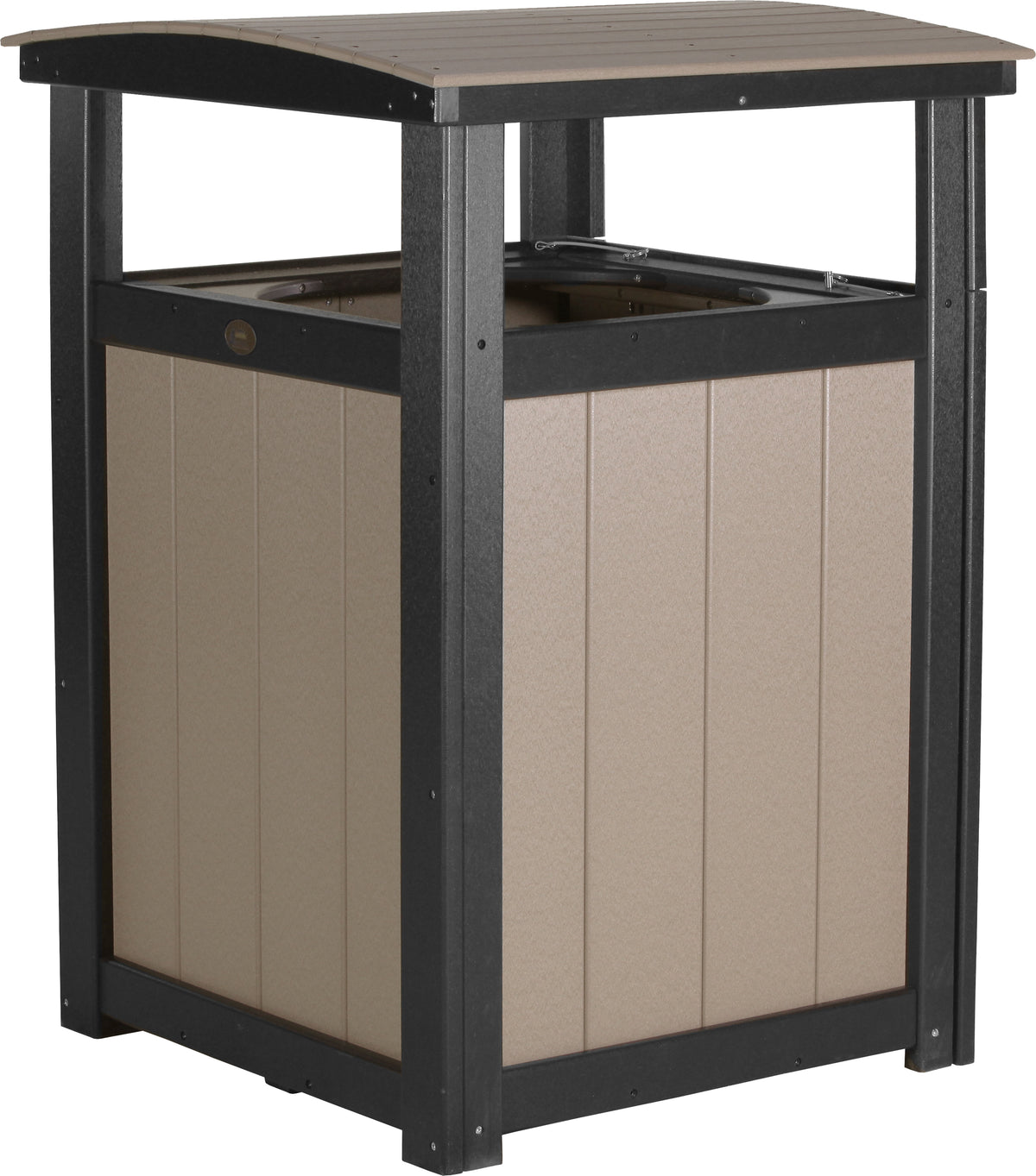 Trash Can Weatherwood & Black