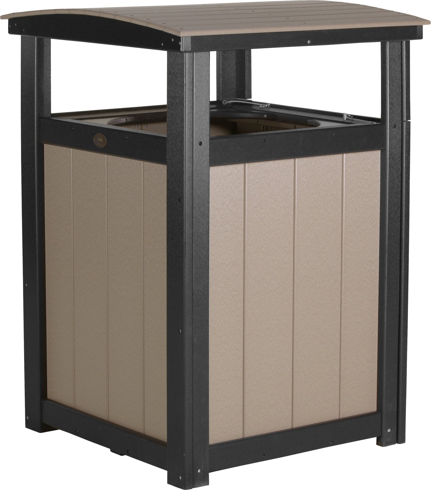 Trash Can Weatherwood & Black