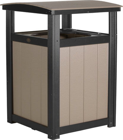 Trash Can Weatherwood & Black