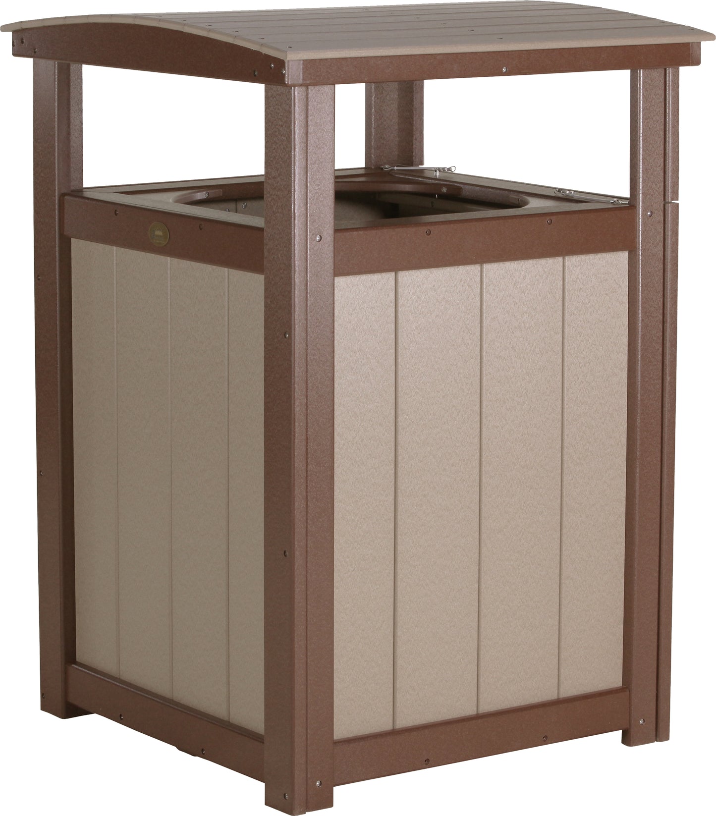 Trash Can Weatherwood & Chestnut Brown
