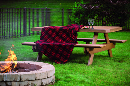 6' Rectangular Picnic Table Antique Mahogany