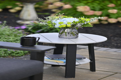 Deluxe End Table Dove Gray & Black