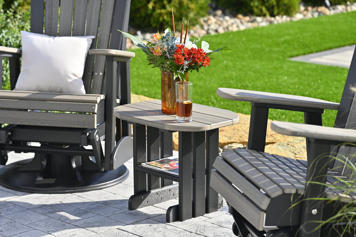End Table Coastal Gray & Black