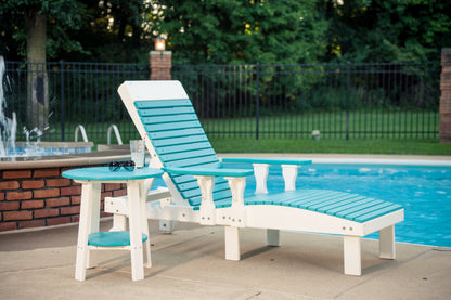 Poly Lounge Chair Aruba Blue & White