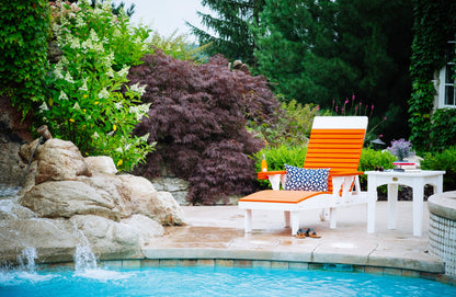 Poly Lounge Chair Tangerine & White
