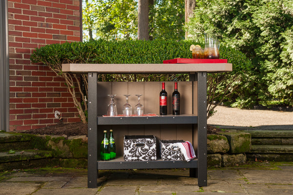 Serving Bar Weatherwood & Black
