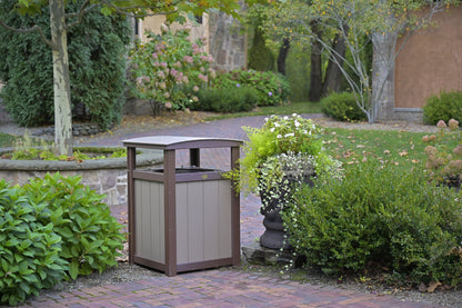 Trash Can Weatherwood & Chestnut Brown