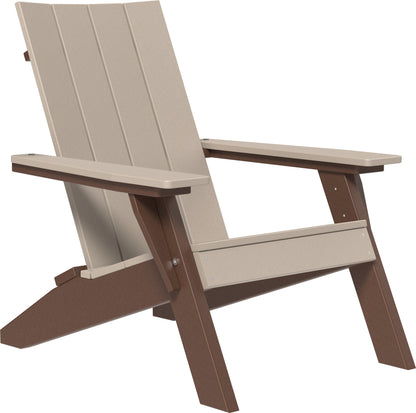 Urban Adirondack Chair Weatherwood & Chestnut Brown