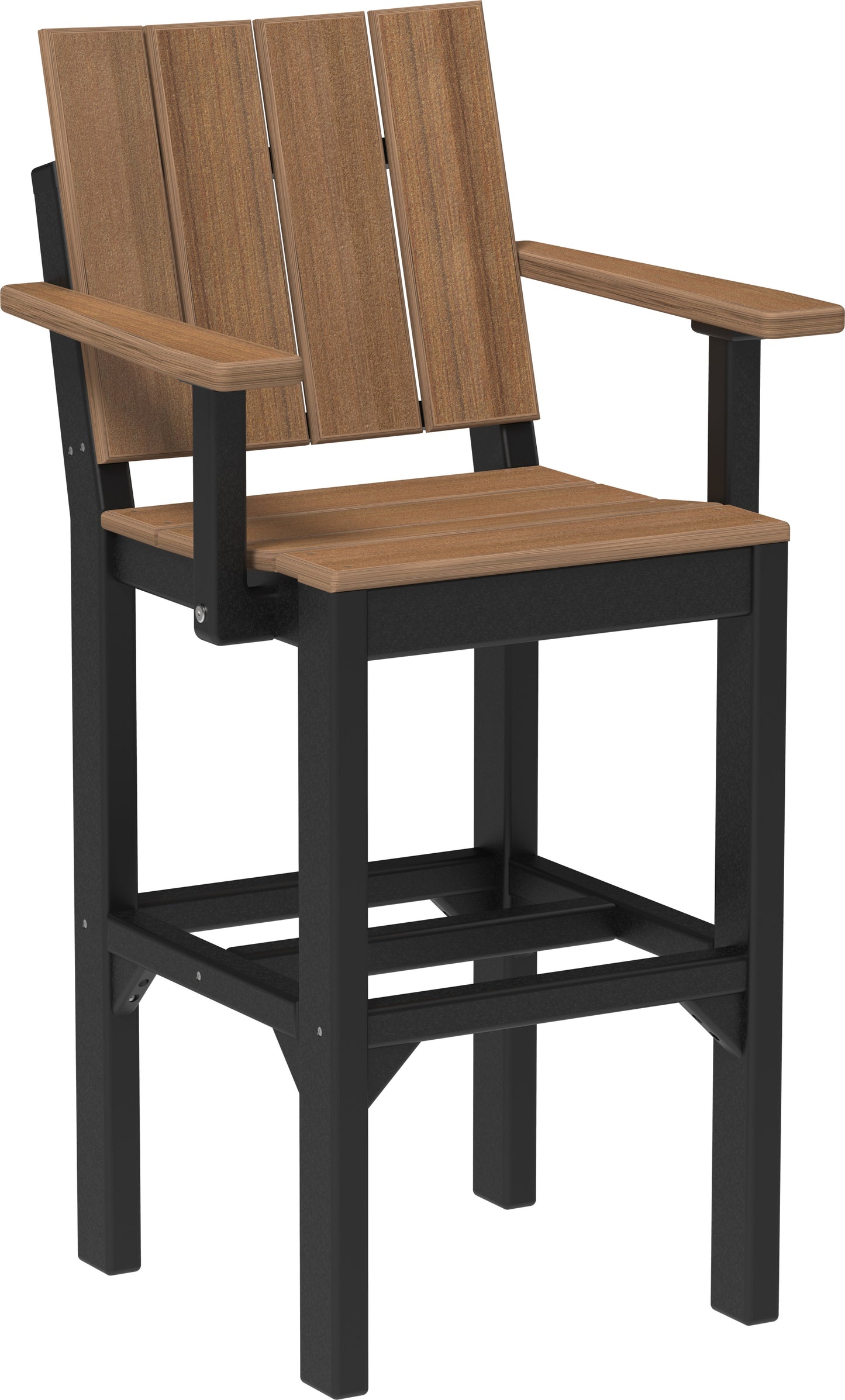 Urban Arm Chair Antique Mahogany & Black / Bar Height