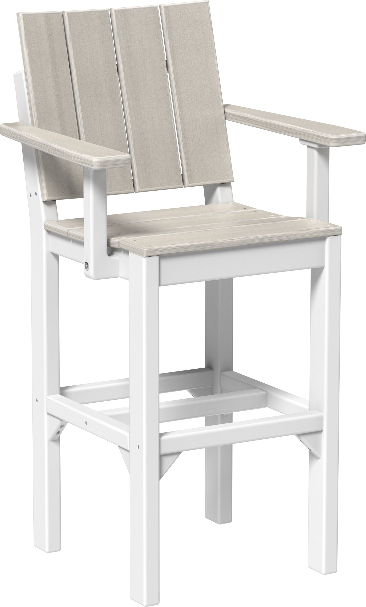 Urban Arm Chair Birch & White / Bar Height