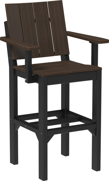 Urban Arm Chair Brazilian Walnut & Black / Bar Height
