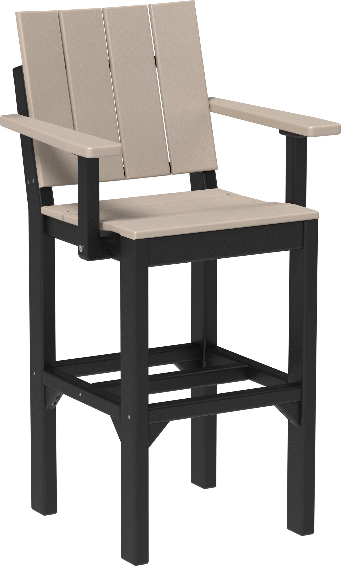 Urban Arm Chair Weatherwood & Black / Bar Height