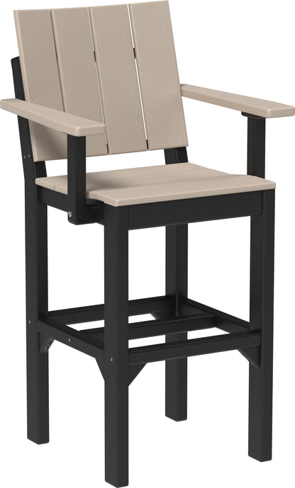 Urban Arm Chair Weatherwood & Black / Bar Height