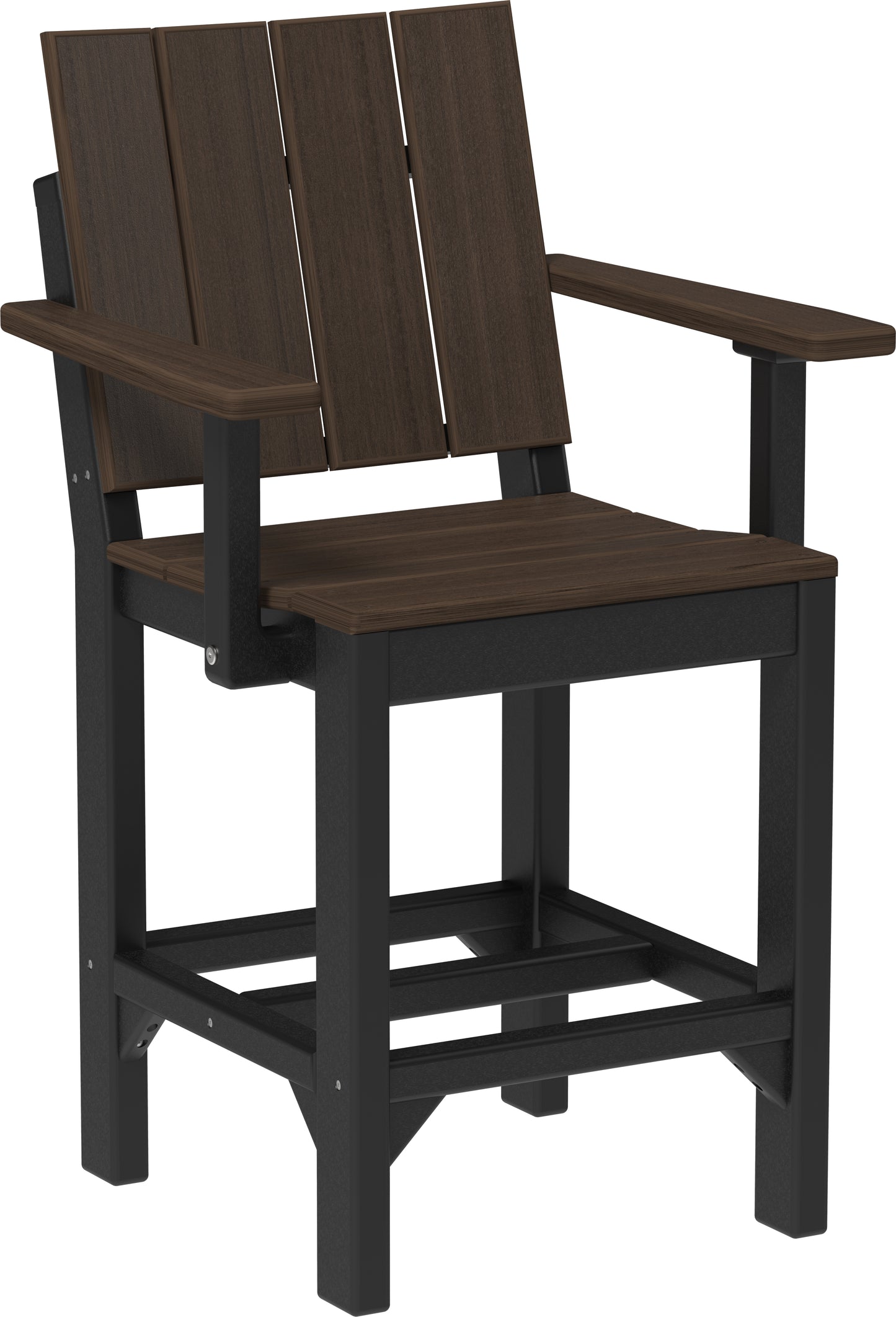 Urban Arm Chair Brazilian Walnut & Black / Counter Height