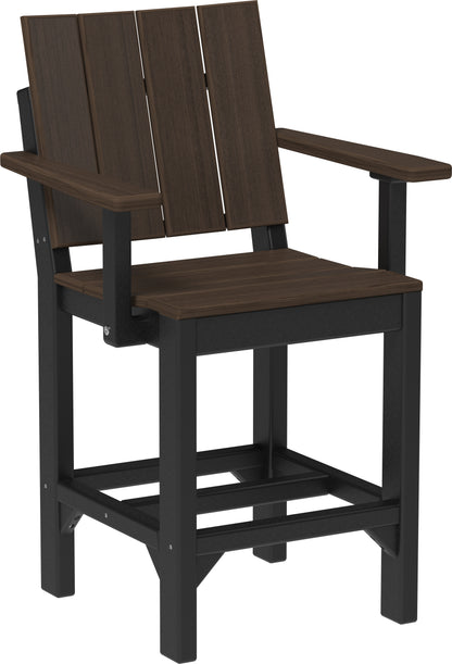 Urban Arm Chair Brazilian Walnut & Black / Counter Height