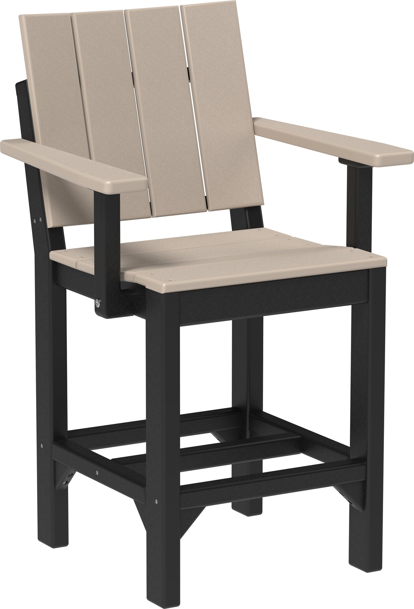 Urban Arm Chair Weatherwood & Black / Counter Height