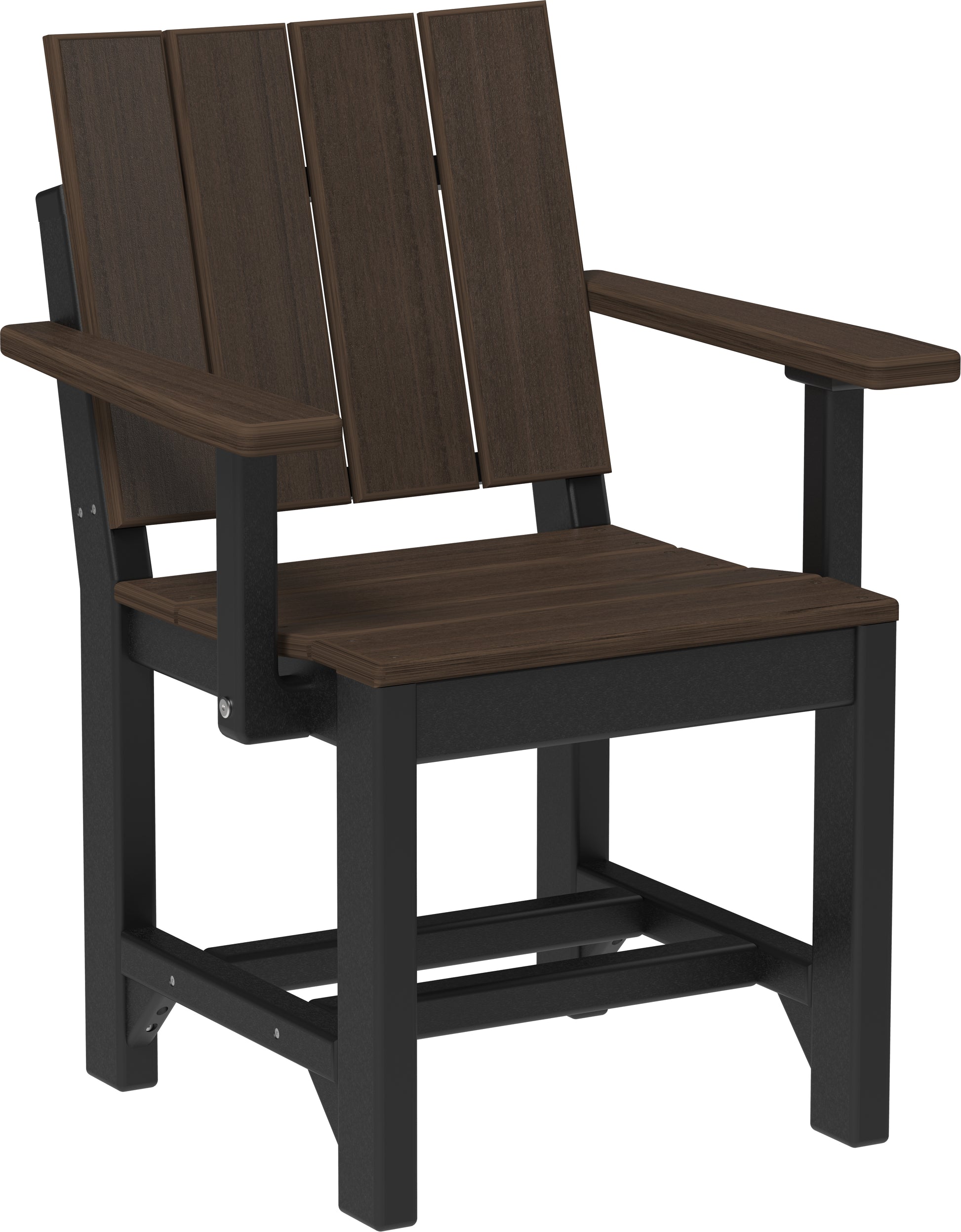 Urban Arm Chair Brazilian Walnut & Black / Dining Height