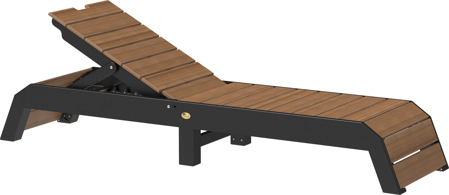 Urban Chaise Lounge Antique Mahogany & Black