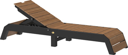 Urban Chaise Lounge Antique Mahogany & Black