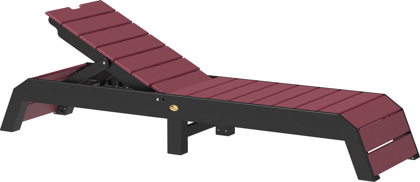 Urban Chaise Lounge Cherrywood & Black