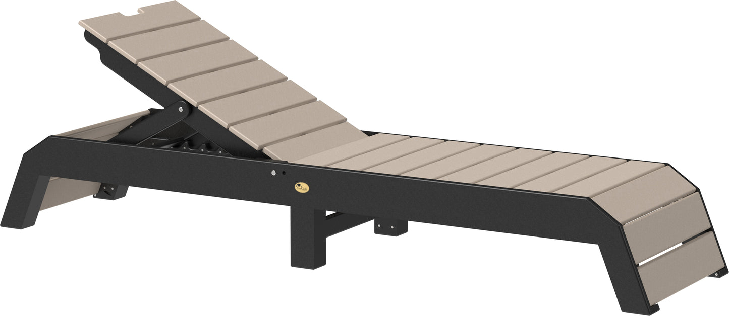 Urban Chaise Lounge Weatherwood & Black