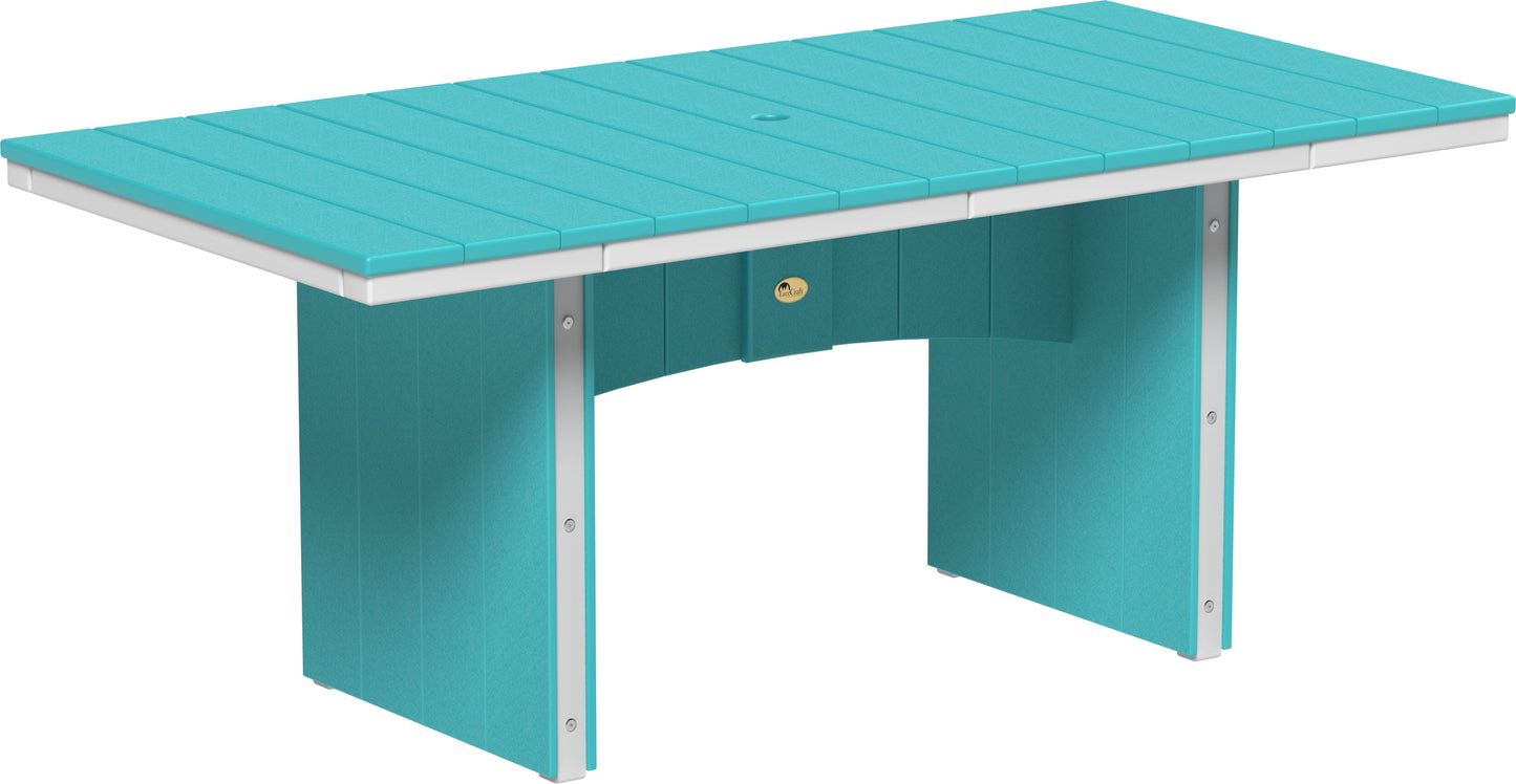 Urban Dining Table (3' x 6' Rectangular) Aruba Blue & White / Dining Height