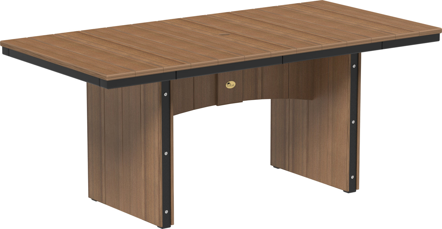 Urban Dining Table (3' x 6' Rectangular) Antique Mahogany & Black / Dining Height