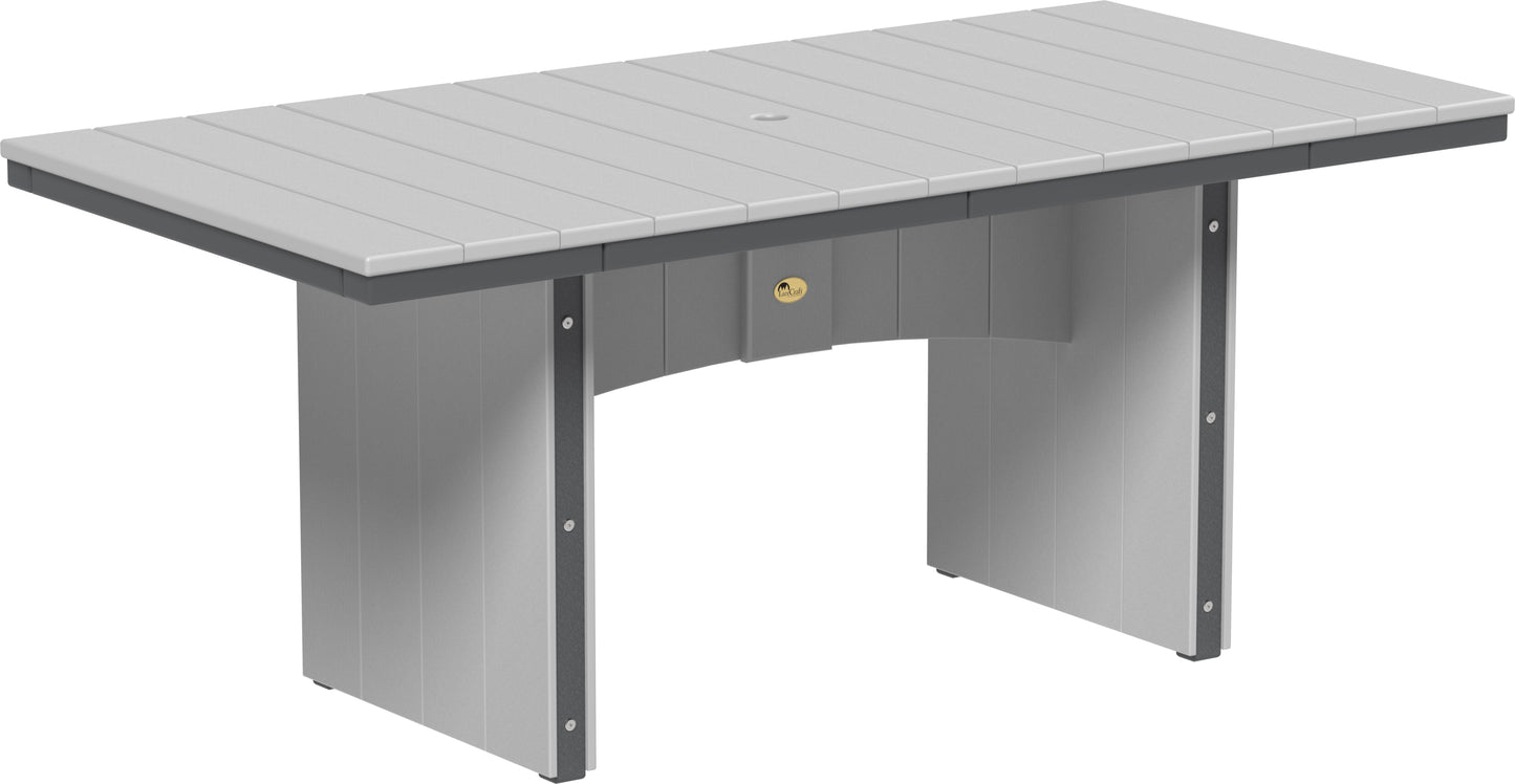 Urban Dining Table (3' x 6' Rectangular) Dove Gray & Slate / Dining Height