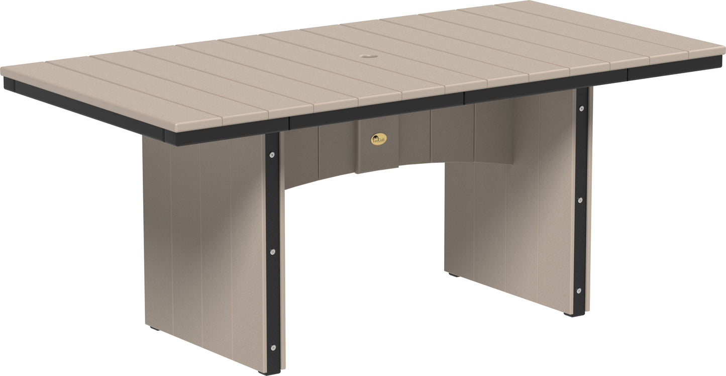 Urban Dining Table (3' x 6' Rectangular) Weatherwood & Black / Dining Height