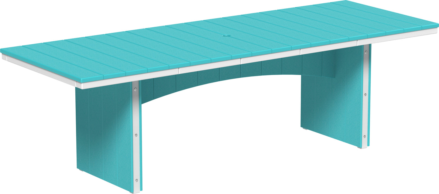 Urban Dining Table (3' x 8' Rectangular) Aruba Blue & White / Dining Height
