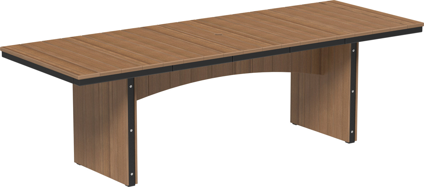 Urban Dining Table (3' x 8' Rectangular) Antique Mahogany & Black / Dining Height