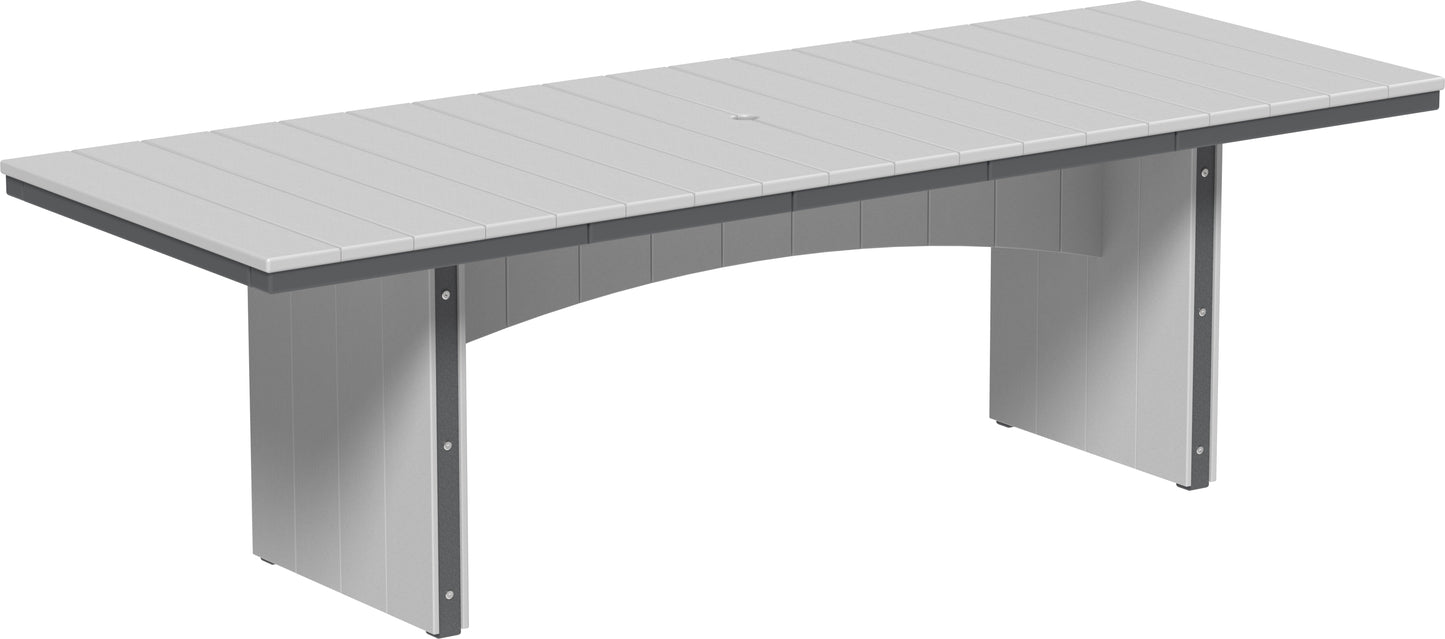 Urban Dining Table (3' x 8' Rectangular) Dove Gray & Slate / Dining Height