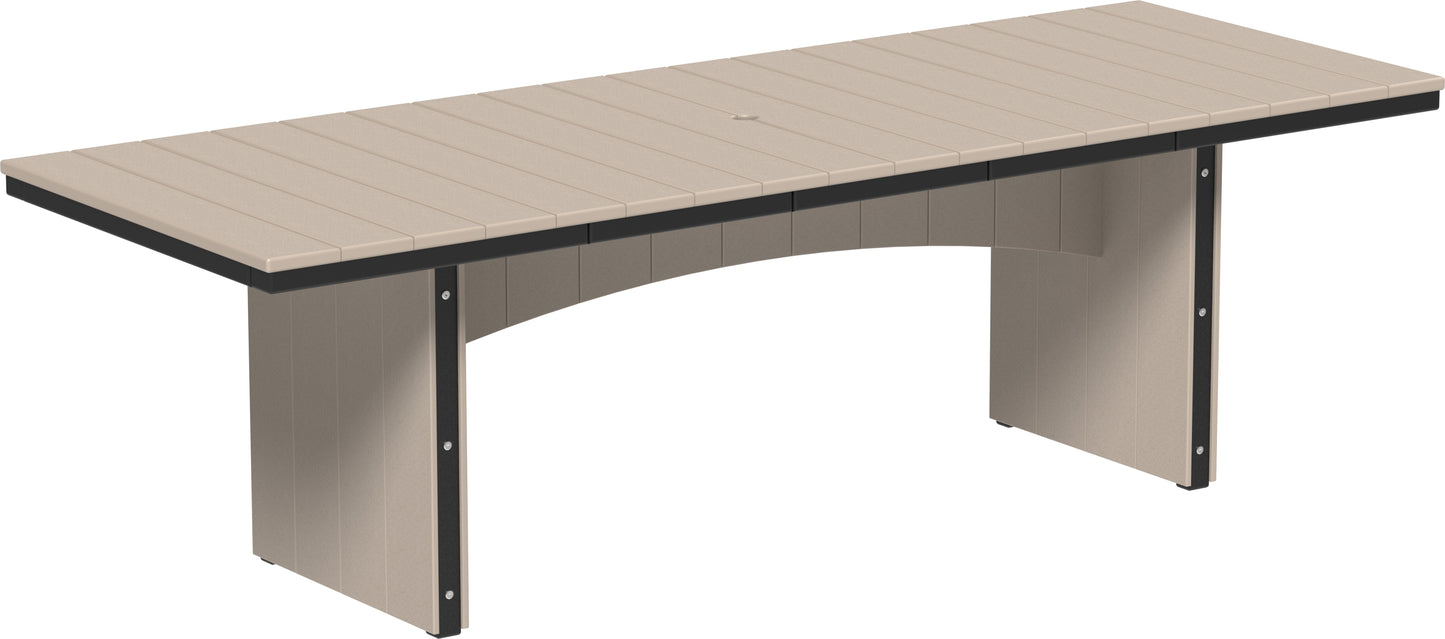 Urban Dining Table (3' x 8' Rectangular) Weatherwood & Black / Dining Height