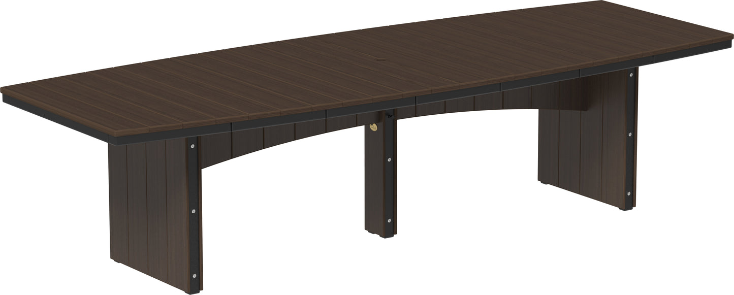 Urban Dining Table (4' x 10' Oval) Brazilian Walnut & Black / Dining Height