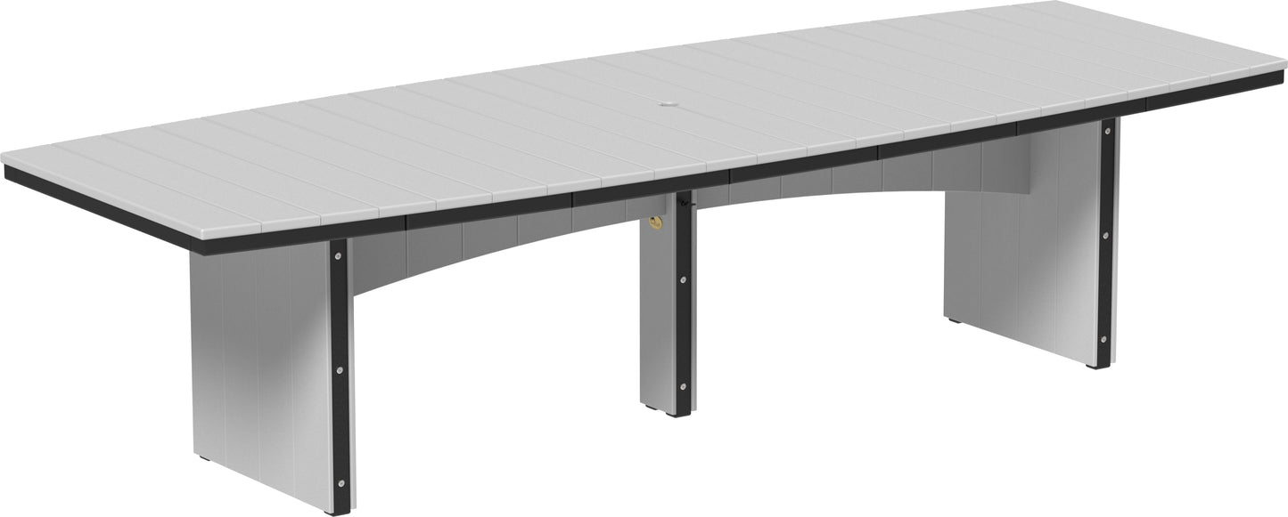 Urban Dining Table (4' x 10' Oval) Dove Gray & Black / Dining Height