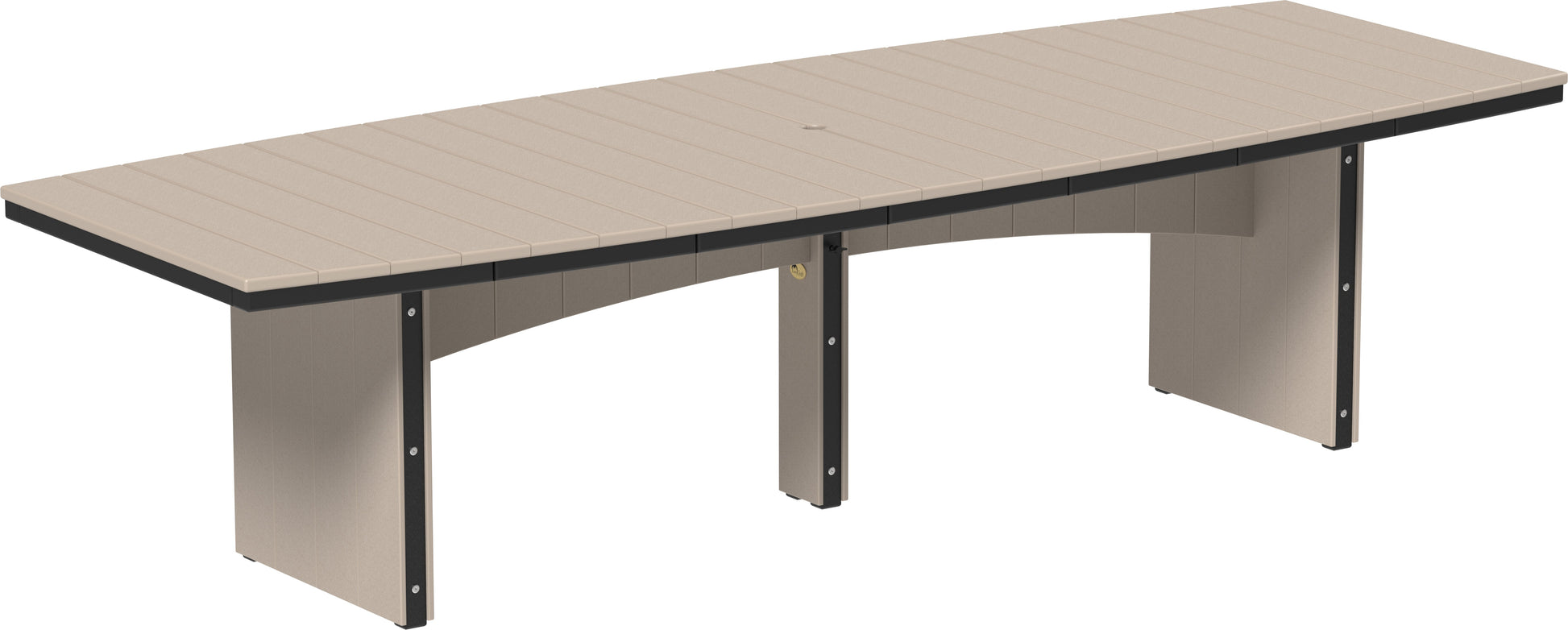 Urban Dining Table (4' x 10' Oval) Weatherwood & Black / Dining Height