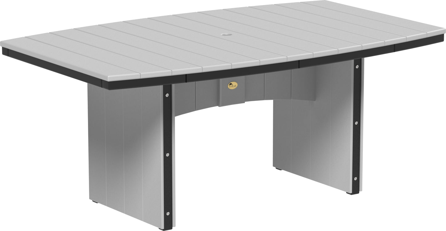 Urban Dining Table (4' x 6' Oval) Dove Gray & Black / Dining Height