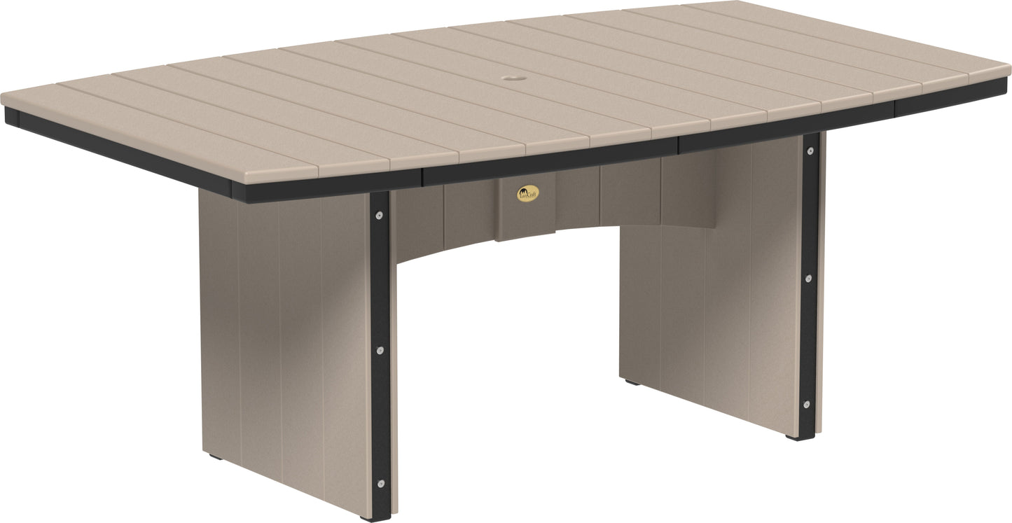 Urban Dining Table (4' x 6' Oval) Weatherwood & Black / Dining Height