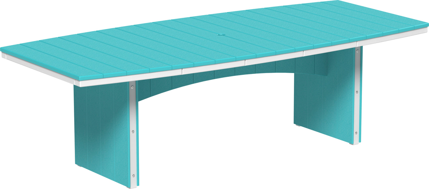Urban Dining Table (4' x 8' Oval) Aruba Blue & White / Dining Height