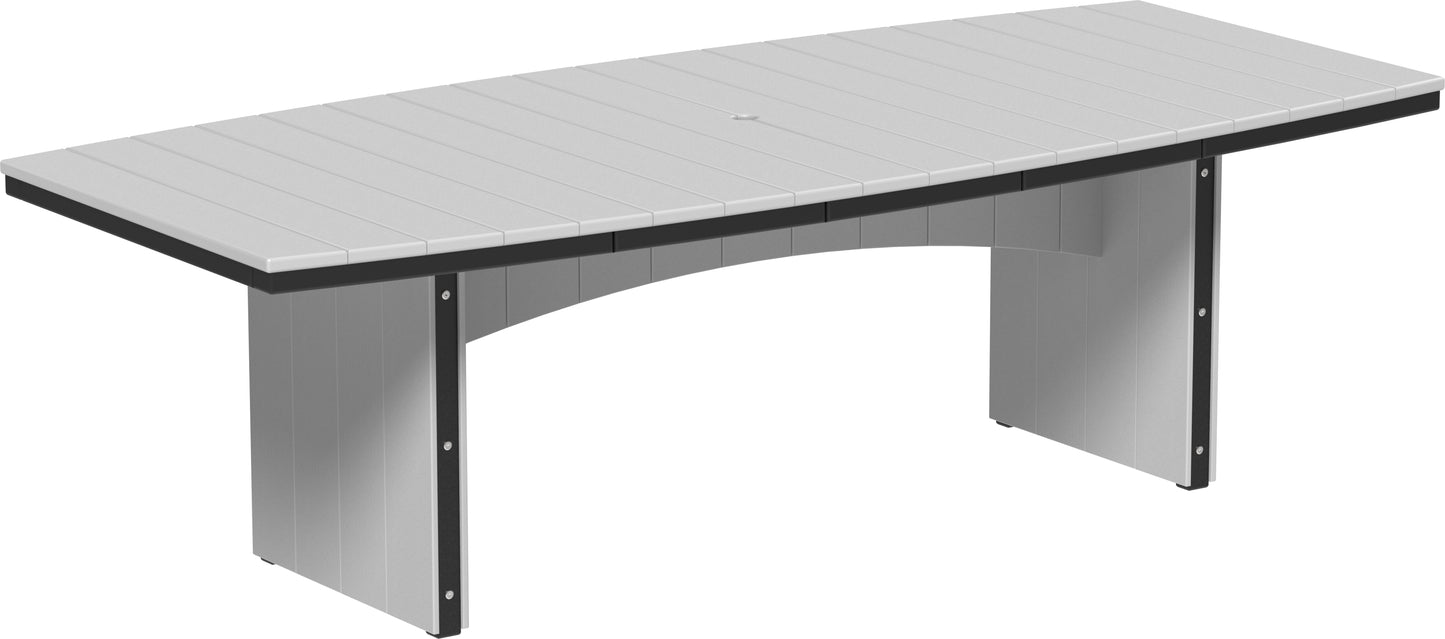 Urban Dining Table (4' x 8' Oval) Dove Gray & Black / Dining Height