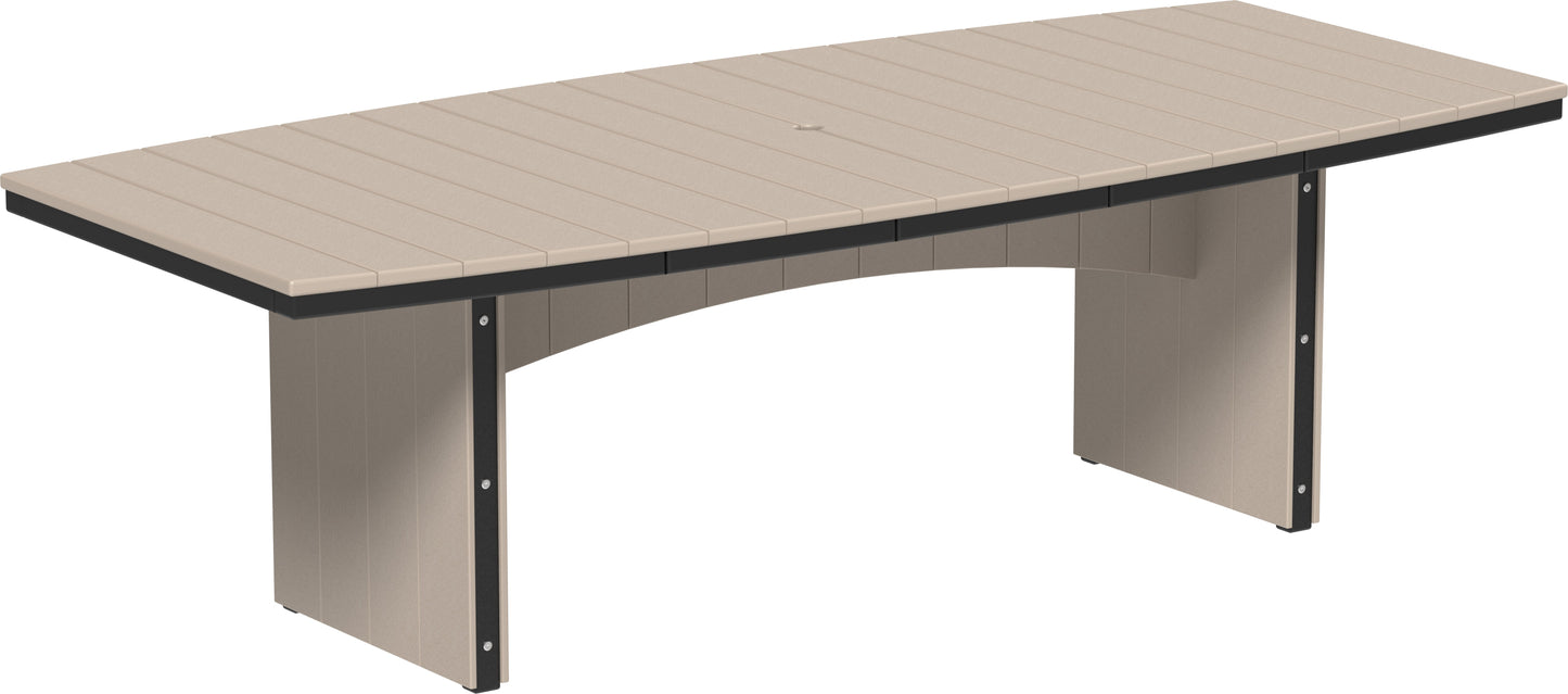 Urban Dining Table (4' x 8' Oval) Weatherwood & Black / Dining Height