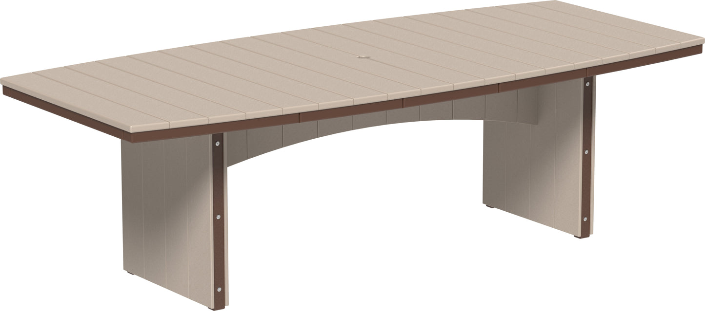 Urban Dining Table (4' x 8' Oval) Weatherwood & Chestnut Brown / Dining Height