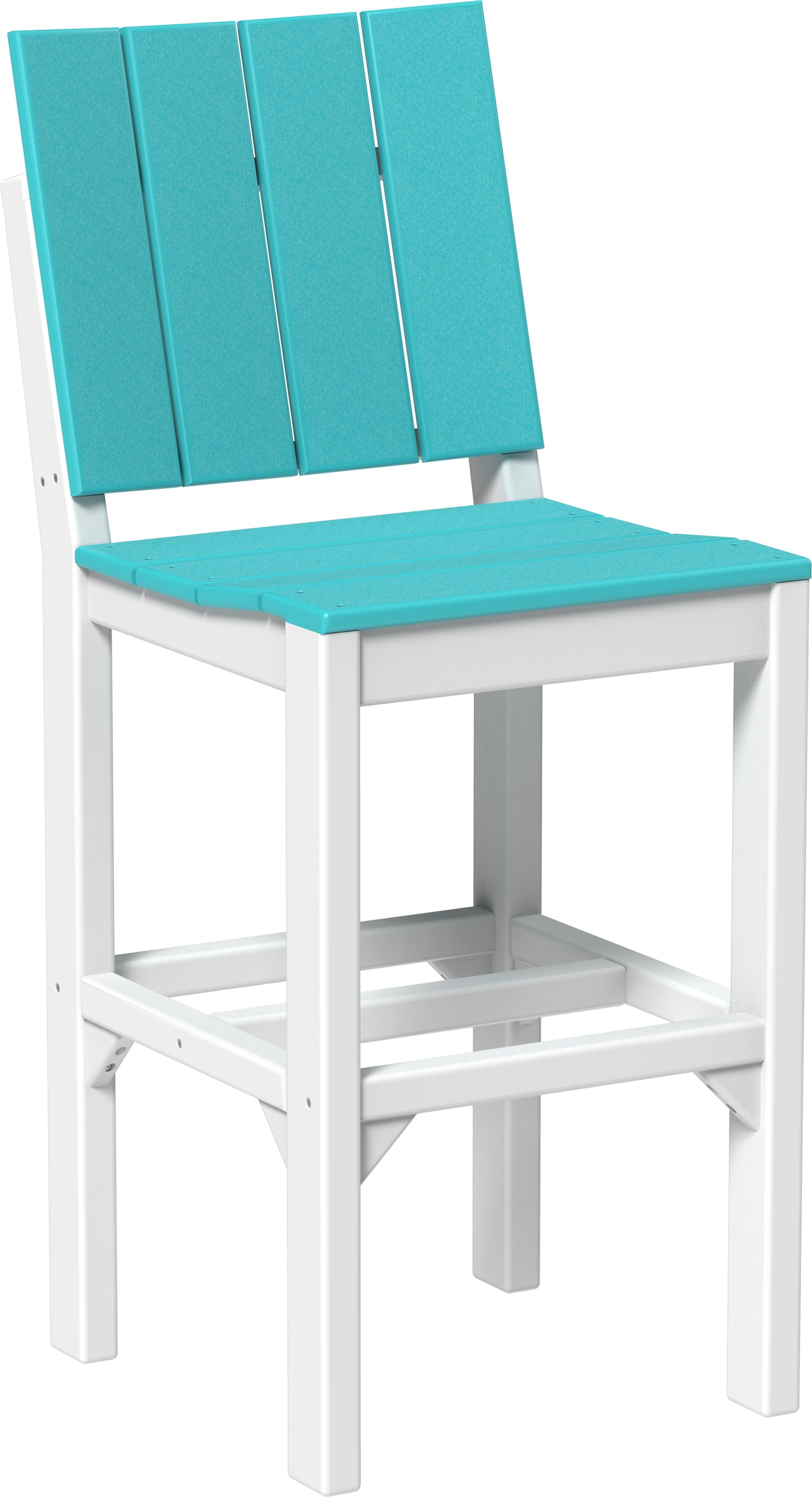 Urban Side Chair Aruba Blue & White / Bar Height