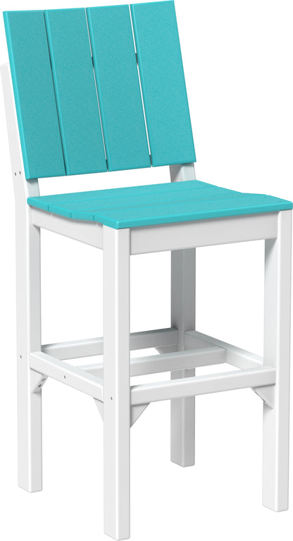 Urban Side Chair Aruba Blue & White / Bar Height