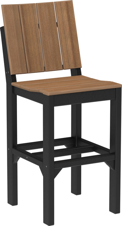 Urban Side Chair Antique Mahogany & Black / Bar Height